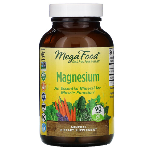 MegaFood, Magnesium, 90 Tabletten