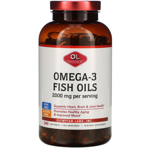 Olympian Labs, Omega-3 Fish Oils, 2000 mg, 240 Softgels