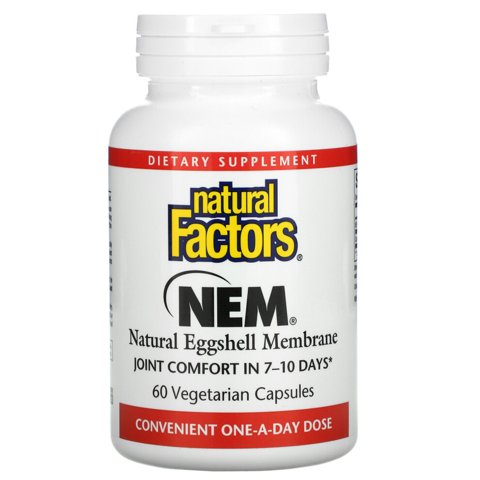Natural Factors , Nem, Natural Eggshell Membrane, 60 Vegetarian Capsules