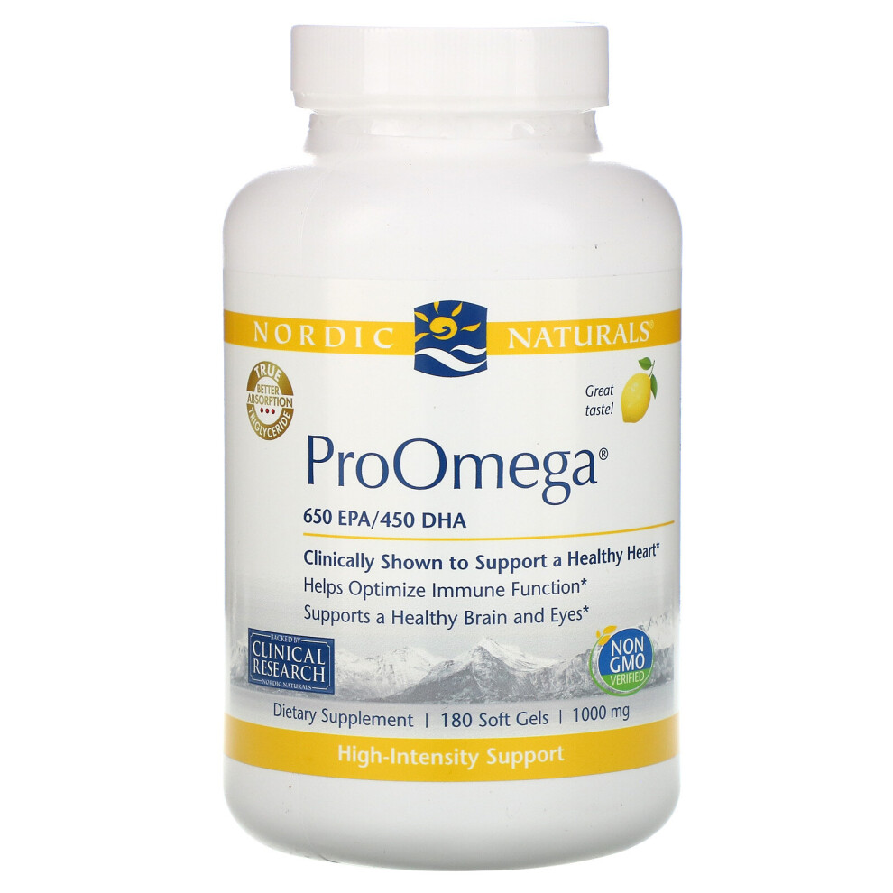 Nordic Naturals , Proomega, Lemon, 1,000 Mg, 180 Softgels