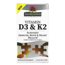 Nature's Answer, Vitamin D3 & K2, 0,5 fl oz (15 ml)