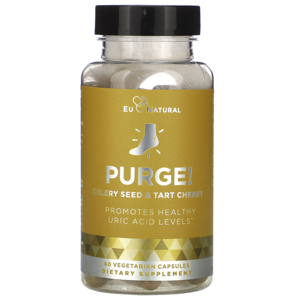 Eu Natural , Purge!, Celery Seed & Tart Cherry, 60 Vegetarian Capsules