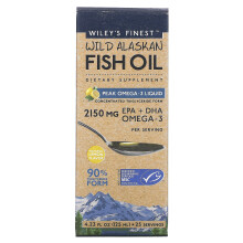 Wiley's Finest, Wildes Fischöl aus Alaska, Spitzen-Omega-3, Natürliches Zitronenaroma, 2.300 mg, 4,23 fl oz (125 ml)
