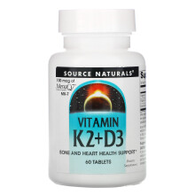 Source Naturals, Vitamin K2 + D3, 60 Tabletten