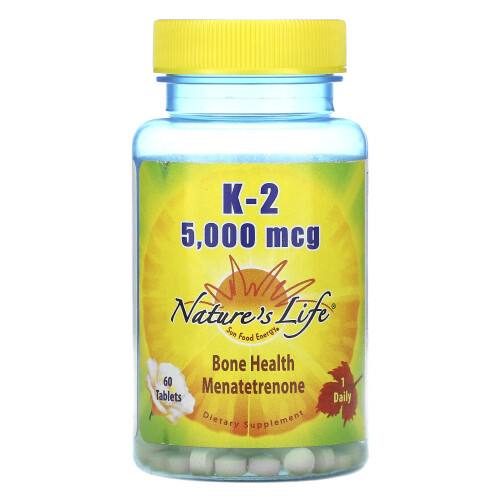 Nature's Life, K-2, 5.000 mcg, 60 Tabletten
