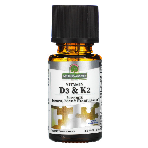 Nature's Answer, Vitamine D3 & K2, 0,5 fl oz (15 ml) 2