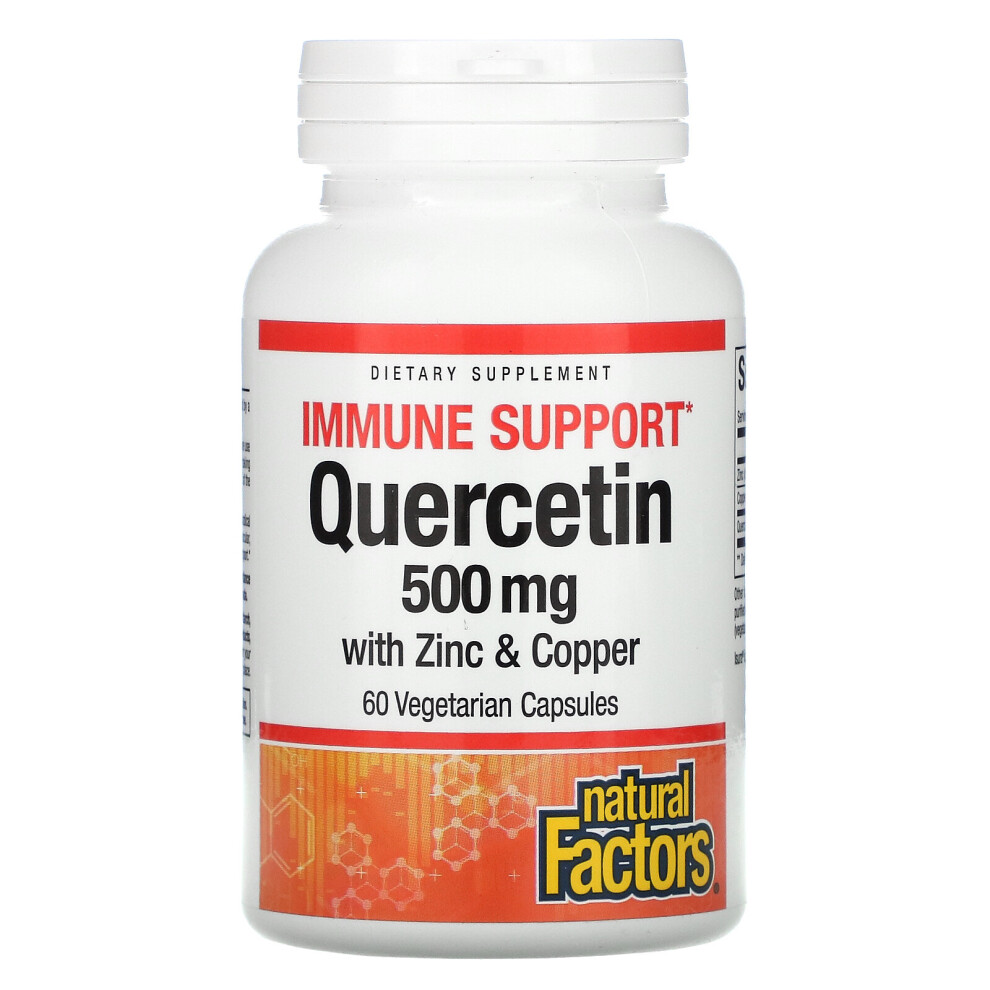 Natural Factors , Immune Support, Quercetin, 500 Mg, 60 Vegetarian Capsules