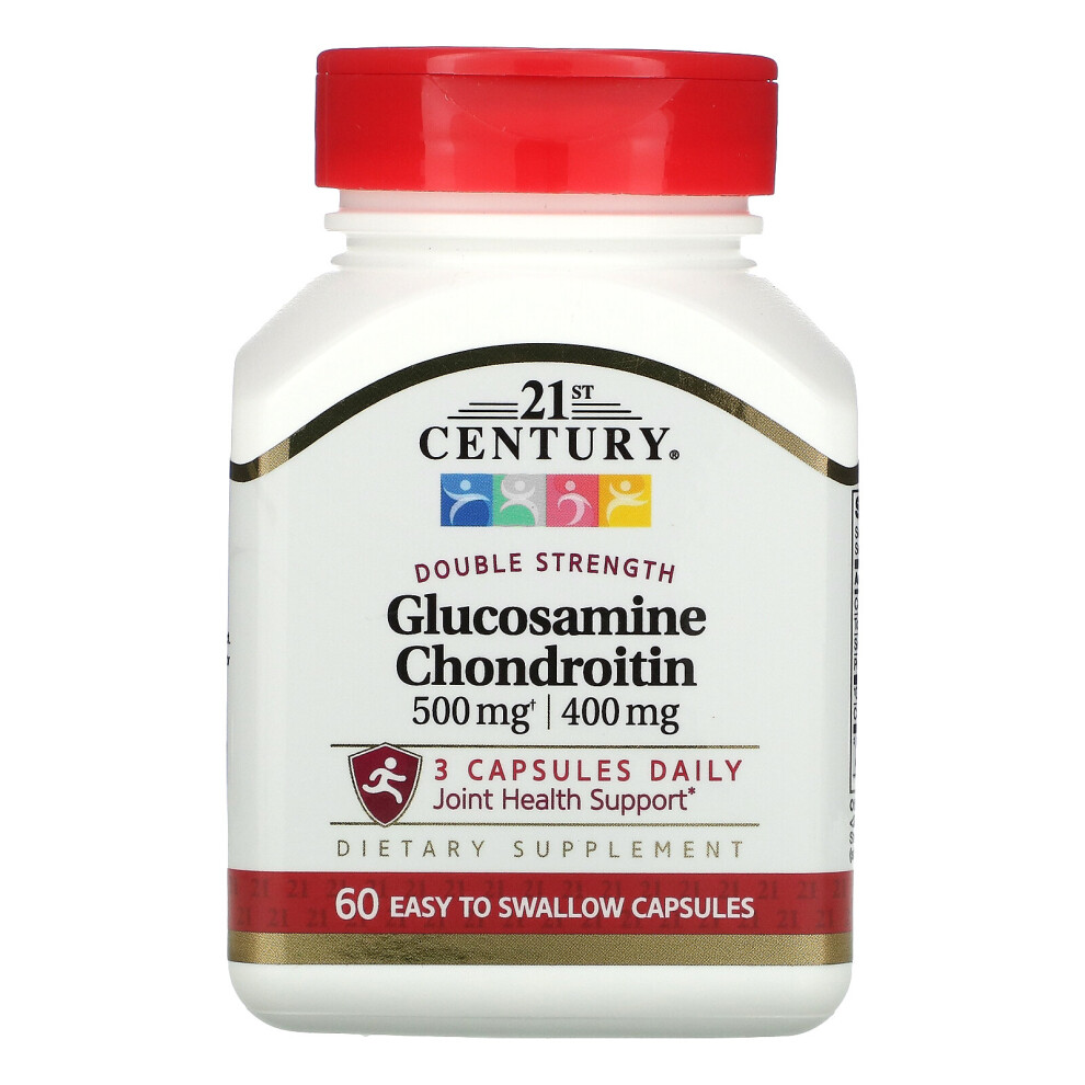 21St Century , Glucosamine / Chondroitin, Double Strength, 500 Mg / 400 Mg, 60 Easy To Swallow Capsules