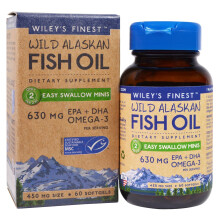 Wiley's Finest, Wildes Fischöl aus Alaska, Leicht zu schluckende Minis, 60 Weichkapseln