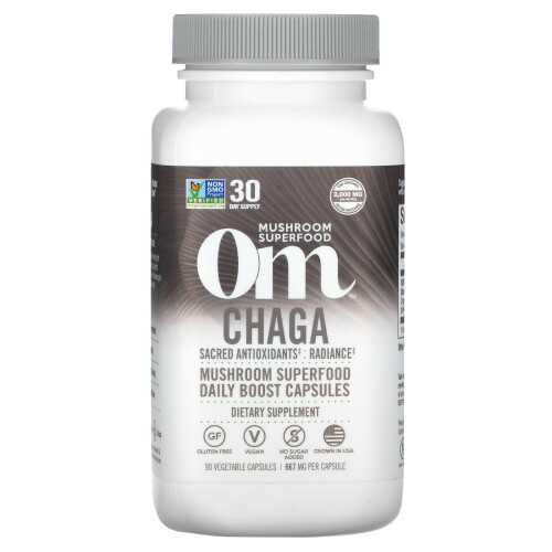 Om Mushrooms, Chaga, 2.000 mg, 90 Gemüsekapseln (667 mg pro Kapsel)
