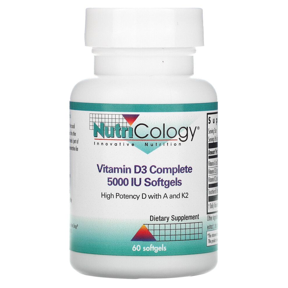 Nutricology , Vitamin D3 Complete 5,000 Iu, 60 Softgels