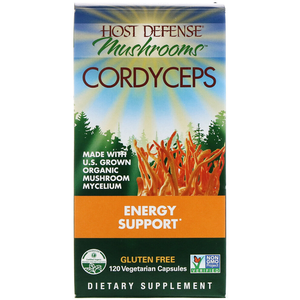 Fungi Perfecti Host Defense Fungi Perfecti, Cordyceps, Energy Support, 120 Vegetarian Capsules