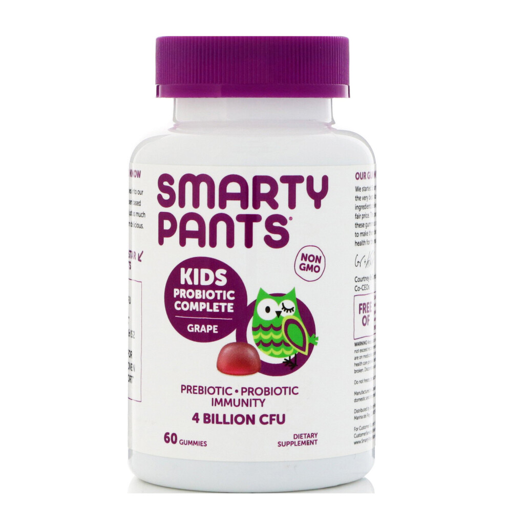 Smartypants , Kids Probiotic Complete, Grape, 4 Billion Cfu, 60 Gummies