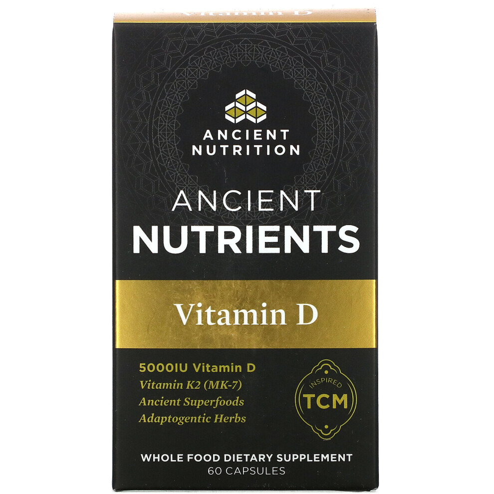 Dr. Axe / Ancient Nutrition , Ancient Nutrients, Vitamin D, 5,000 Iu, 60 Capsules