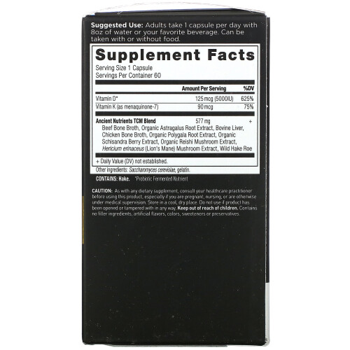 Ancient Nutrition, Vitamin D, 5.000 IE, 60 Kapseln 1