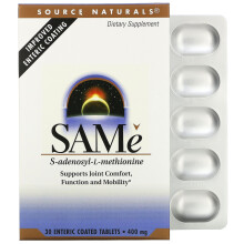 Source Naturals, SAMe, 400 mg, 30 magensaftresistente Tabletten