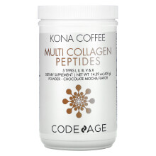 Codeage, Peptides de Multi-Collagène Kona Café, Mocha Chocolat, 14,39 oz (408 g)