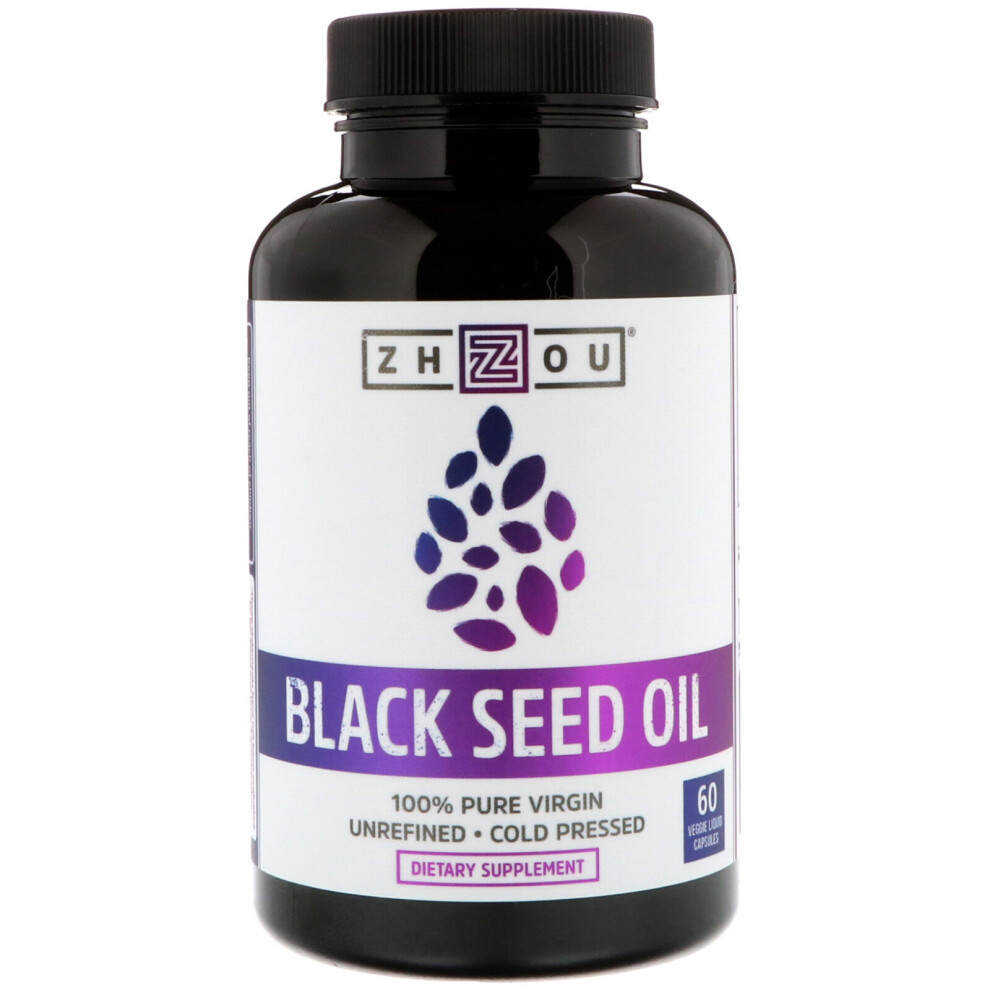 Zhou Nutrition Black Seed Oil, 60 Vegetarian Capsules
