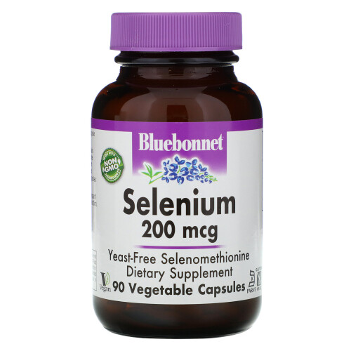Bluebonnet Nutrition, Sélénium, 200 mcg, 90 Capsules Végétales