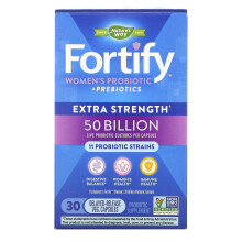 Nature's Way, Fortify Probiotique + Prébiotiques pour Femmes, Extra Puissance, 50 Milliards, 30 Gélules à Libération Prolongée