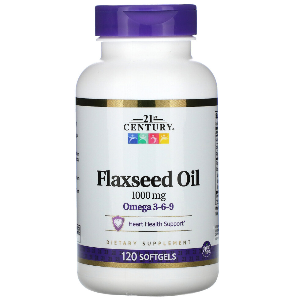 21St Century , Flaxseed Oil, 1000 Mg, 120 Softgels