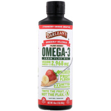 Barlean's, Ernsthaft Lecker, Omega-3 aus Leinöl, Erdbeer-Bananen-Smoothie, 2.968 mg, 16 oz (454 g)