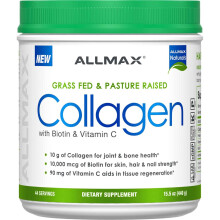 ALLMAX, Weide- & Weidevieh-Kollagen mit Biotin & Vitamin C, Ungeschmackt, 15,5 oz (440 g)