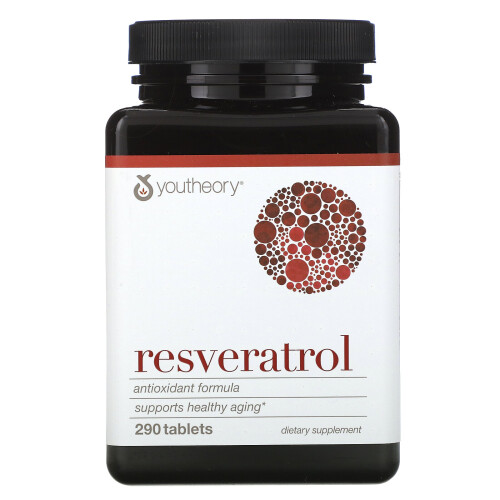 Youtheory, Resvératrol, 290 Comprimés