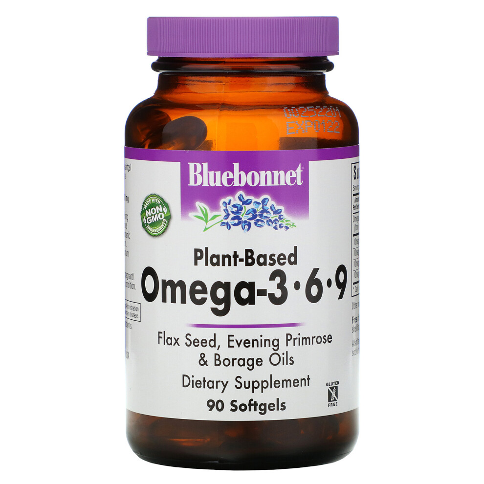 Bluebonnet Nutrition , Plant-Based Omega-3-6-9, 90 Softgels
