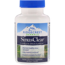 RidgeCrest Herbals, SinusClear, 60 Gélules Végétaliennes