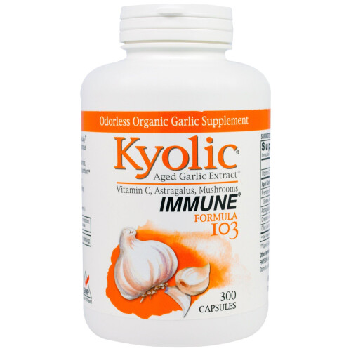 Kyolic, Extrait d'Ail Vieilli, Formule 103, 300 Capsules