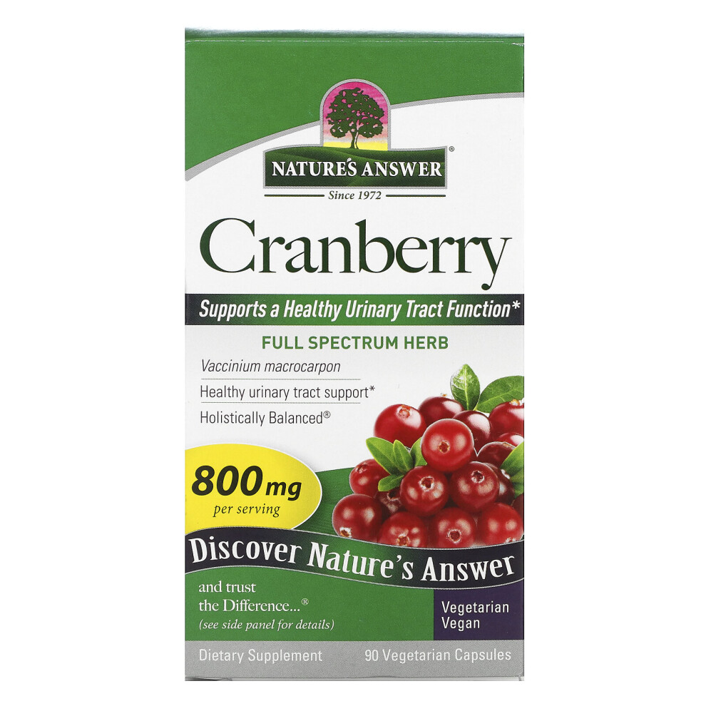 Nature's Answer , Cranberry, 800 Mg, 90 Vegetarian Capsules