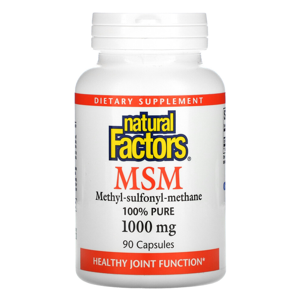 Natural Factors , Msm, 1,000 Mg, 90 Capsules