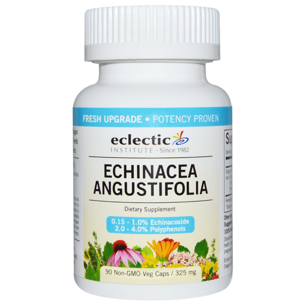 Photos - Vitamins & Minerals Eclectic Institute, Echinacea Angustifolia, 325 mg, 90 Non-GMO Veg Caps