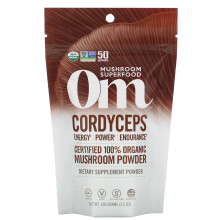 Om Mushrooms, Poudre de Champignon Biologique Certifiée, Cordyceps, 3,5 oz (100 g)