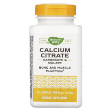 Nature's Way, Calciumcitrat, 500 mg, 250 Kapseln (250 mg pro Kapsel)