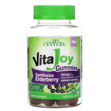 21st Century, VitaJoy Gummies, Sureau Sambucus, 60 Gummies Végétariennes