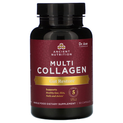 Ancient Nutrition, Multi-Collagène, Restauration Intestinale, 90 Gélules