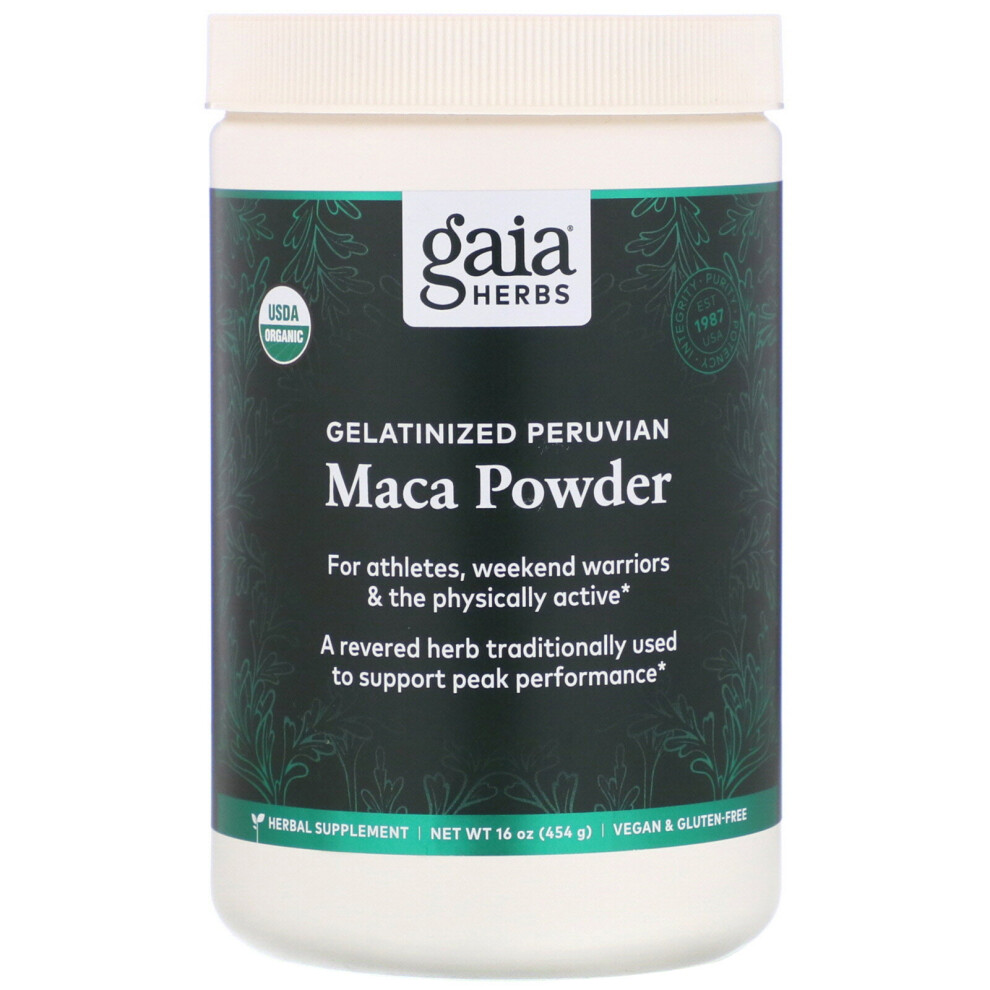 Gaia Herbs , Gelatinized Peruvian Maca Powder, 16 Oz (454 G)