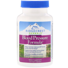 RidgeCrest Herbals, Formule Tension Artérielle, 120 Gélules Végétaliennes