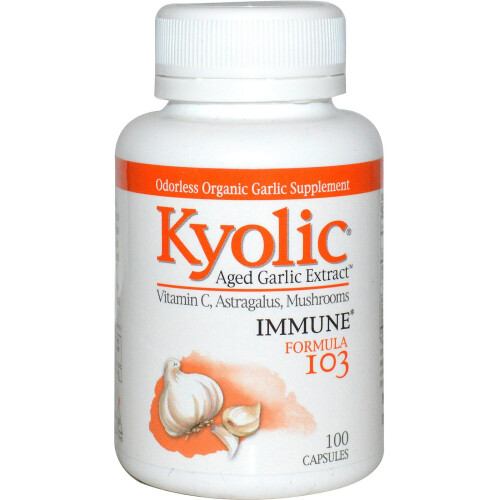 Kyolic, Extrait d'Ail Vieilli, Immunité, Formule 103, 100 Capsules