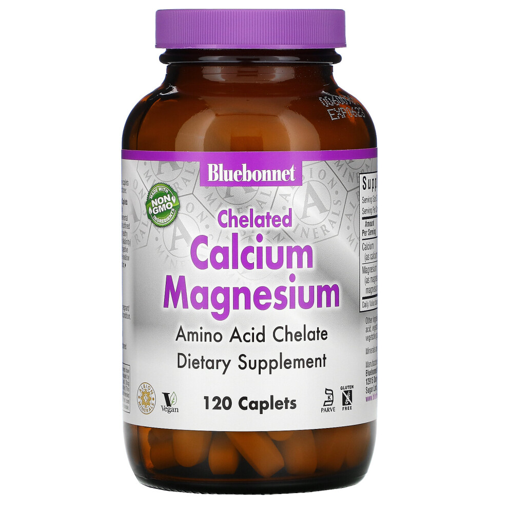 Bluebonnet Nutrition , Chelated Calcium Magnesium, 120 Caplets