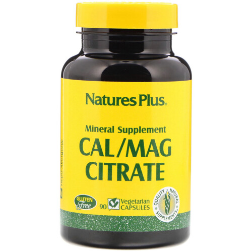 NaturesPlus, Cal/Mag Citrat, 90 Kapseln