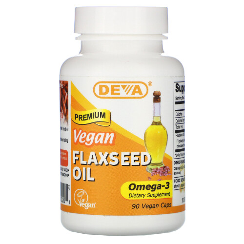 Deva, Huile de Lin Végane Premium, 90 Capsules Véganes