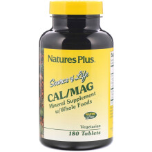 NaturesPlus, Cal/Mag mit Vollwertnahrung, 180 Tabletten