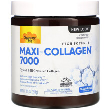 Country Life, Hochdosiertes Maxi-Collagen 7000, Geschmacksneutrales Pulver, 7,5 Unzen (213 g)