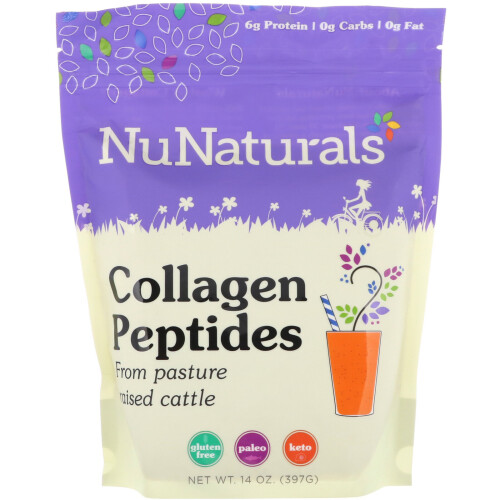 NuNaturals, Peptides de Collagène, Non Aromatisé, 14 oz (397 g)