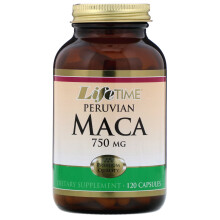 LifeTime Vitamins, Peruanische Maca, 750 mg, 120 Kapseln