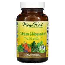 MegaFood, Calcium & Magnésium, 60 Comprimés