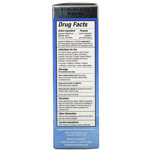 Sovereign Silver, Erste-Hilfe-Gel, 2 fl oz (59 ml) 2